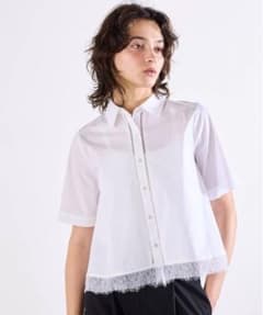 【新品・未使用】MARILYNMOON ヘムレースフレアシャツ 新品・未使用】MARILYNMOON ヘムレースフレアシャツ - メルカリ
