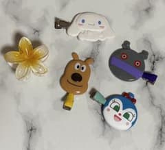 キャラクター ヘアクリップ 5点セットのサムネイル