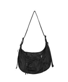 IUGAMAKARAS Nylon Strap Hobo Bag (Black)