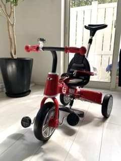 MINI 三輪車 ミニ三輪車 レッド 舵取り三輪車 - メルカリ