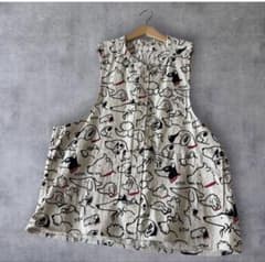vintageビンテージ古着かわいいレトロカントリー犬柄ワンちゃんベスト