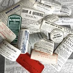 ヴィンテージ　ファーマシーラベル　ジャンクジャーナル　① レア海外 ヴィンテージ ファーマシー ラベル 20枚 ジャンクジャーナル