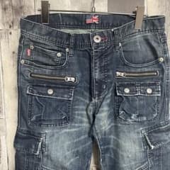 リリック Lyric ダメージ加工 デニム カーゴパンツ 立体裁断 M - メルカリ