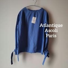 春夏AtlantiqueAscoli袖リボン後ボタンブラウスM相当 春夏AtlantiqueAscoli袖リボン後ボタンブラウスM相当 - メルカリ