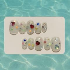 【アクアキャンディ】ネイルチップ　※現品販売のサムネイル