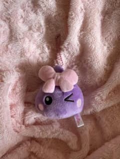 ほっぺちゃん マスコットキーチェーン パープル ぬいぐるみ 紫色 サン宝石のサムネイル