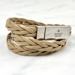 GUCCI グッチ 3連 ブレスレット チョーカー イントレチャート ベージュ 