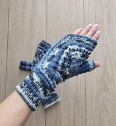 ☆ハンドメイド☆手編み手袋　Opal Wirbelwindのサムネイル
