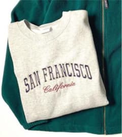 専用【90s 古着】USA製サンフランシスコ 刺繍 ビッグロゴ トレーナー XLのサムネイル