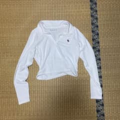 Abercrombie & Fitch 長袖ポロシャツ ホワイト Sのサムネイル