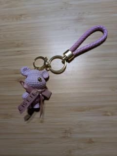 ◯くまキーホルダー ピンク　新品のサムネイル
