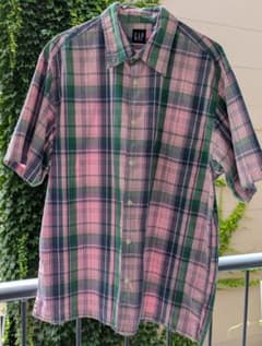 OLD GAP　オールドギャップ 半袖シャツ チェック　 メンズ　M〜Lのサムネイル
