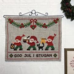 RC289 Scandinavian Swedish Vintage Christmas Embroidered Tapestry