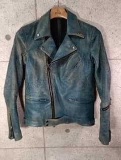 STRUM Burning dyed ダブルライダース BLUE GREEN - メルカリ