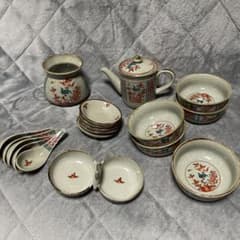 極希少 美濃焼 古式赤絵 十五代 隆泉窯 鍋セット 食器セット - メルカリ