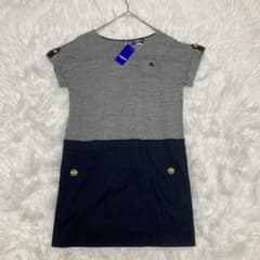新品BURBERRY BLUE LABEL 金ボタン　ホースロゴ切替ワンピース 新品BURBERRY BLUE LABEL 金ボタン ホースロゴ切替ワンピース - メルカリ