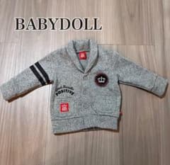 BABYDOLL ショールカラー カーディガン グレー 80cmのサムネイル