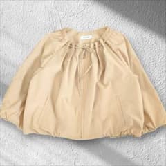 美品✨️PINORE ピノーレ ノーカラーブルゾン ショート丈 八分袖 38 