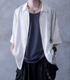 Ellno Loset by Aran サテンJQWジップシャツ M - メルカリ