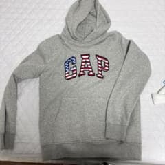 GAP パーカー グレー 星条旗ロゴ Sサイズのサムネイル