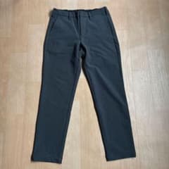 無印良品 防風裏起毛ストレッチテーパードパンツ紳士Ｓ・ダークグレー