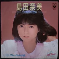 ★島田奈美デビュー曲【ガラスの幻想曲】仕切り板＆ポストカード他セット昭和★ 80s 島田奈美 ガラスの幻想曲 7インチ レコード B級アイドル