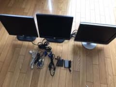 DELL2台、SAMSUNG1台(テレビ兼用).マルチモニター専用ケーブルのサムネイル