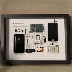 【稀少】iPhone3GS  Black  分解　標本アート　自作　ガジェアートのサムネイル