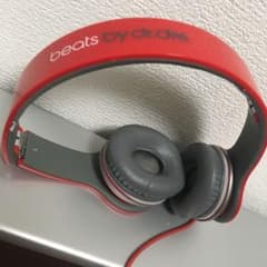 ドクタードレン.モンスターケーブル、レッドの小ぶりの折りたたみヘッドホォン。のサムネイル