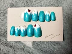 クリームソーダ風ネイルチップのサムネイル
