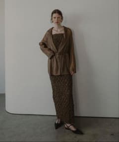 et.UNiVER Shirred layered dress set キャメル - メルカリ