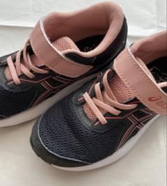 asics キッズ スニーカー ネイビー ピンク 18.5cmのサムネイル