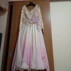 社交ダンスドレス グラデーション淡いピンク アトリエヒロコ L〜LL