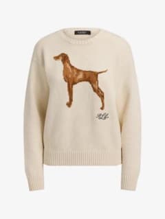 RALPH LAUREN ドッグモチーフ インターシャニットセーターのサムネイル