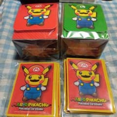 マリオ&ルイージピカチュウのデッキケース２個&マリオピカチュウスリープ６０枚 マリオ&ルイージピカチュウのデッキケース2個&マリオピカチュウ