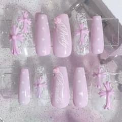 ネイルチップ クロム ロザリーコア ドット ピンク ウィッシュコア