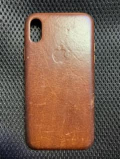 APPLE iPhone x /xs 純正レザーケース　サドルブラウンのサムネイル