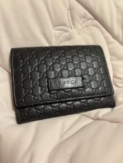 GUCCI メンズ 名刺入れ カードケース レザー ブラックのサムネイル