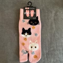 고양이 무늬 벌새·검은 고양이·흰 고양이·삼모 고양이 핑크 버선 양말 23-25 ​​cm스니커 길이
