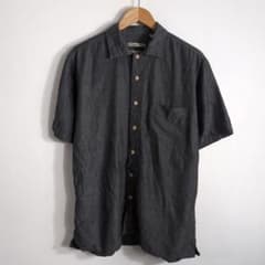 Batik Bay L 半袖アロハシャツ 開襟シャツ レーヨン混 グレー 古着のサムネイル