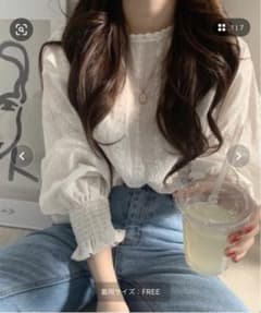 meJane キャンディースリーブレースブラウスのサムネイル