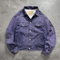 90s old gapトラッカージャケットナス紺フェードビンテージ古着短丈M