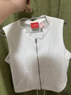 Liz Claiborne ジップアップベスト ホワイト PETITE Mのサムネイル