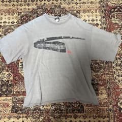Stussy グレー Tシャツ 列車デザイン M y2kのサムネイル
