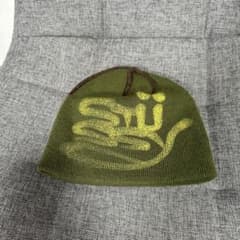 old stussy oldstussy ビーニー カーキ イエロー ペイント