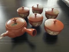 とこなめ焼　急須 湯呑み 5客セット 深むし茶用のサムネイル