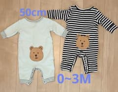 babyGap ベビー ロンパース 2枚セット 0-3M カバーオールのサムネイル