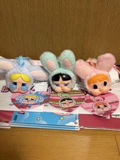미사용품 POPMART CRYBABY 파워 퍼프 걸즈 3점 세트 토끼