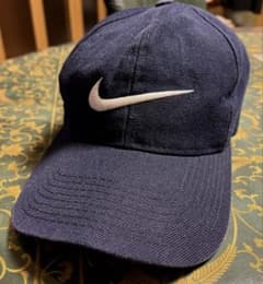 希少】90s NIKE オールドナイキ キャップ 白タグ ネイビー 刺繍 - メルカリ