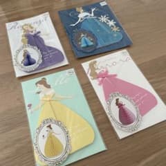 ディズニープリンセス ハニカムカード　結婚式　4枚セットのサムネイル